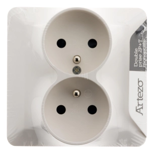 Double prise 2P+T 16 A monoposte – Artezo Blanc