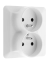 Double prise 2P+T 16 A monoposte – Artezo Blanc