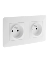 Double prise 2P+T précâblée encastrable – ARTEZO Blanc