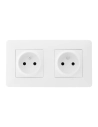 Double prise 2P+T précâblée encastrable – ARTEZO Blanc