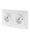 Double prise 2P+T précâblée encastrable – ARTEZO Blanc