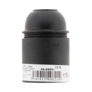 E27 thermoplastique lisse noir