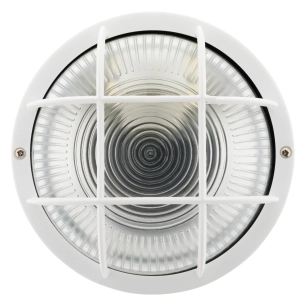 Hublot - rond - 100W à vis - IP44 - class 2 + grille de protection