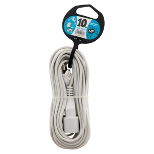 Prolongateur HO3VVH2-F 2x0.75mm² blanc 10 mètres