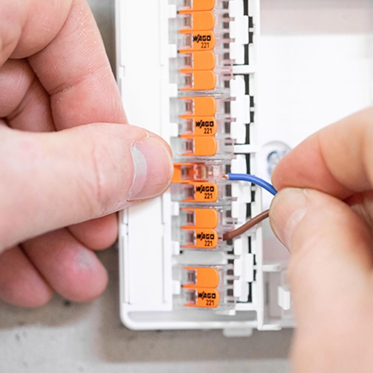 Sachet de 5 bornes 3 entrées WAGO série 221-6mm2