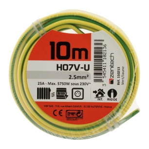 HO7VU 2,5 mm² J/VERT 10 M