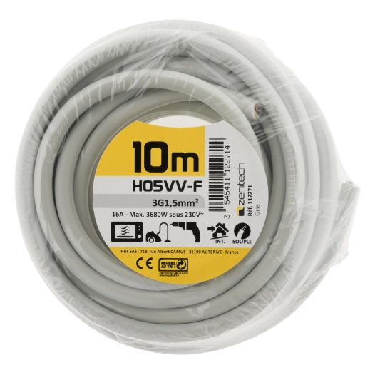HO5VVF 3 G 1,5 mm² GRIS 10 M