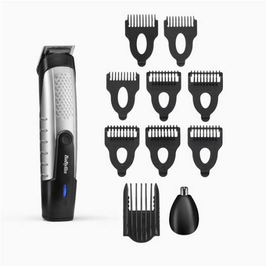 tondeuse barbe li-ion - 80 min - charge 3 h - 14 hc 0,5-10 mm - guides + contours 3/5/7 - tãªte lavable - noir - babyliss pem