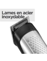 tondeuse barbe li-ion - 80 min - charge 3 h - 14 hc 0,5-10 mm - guides + contours 3/5/7 - tãªte lavable - noir - babyliss pem