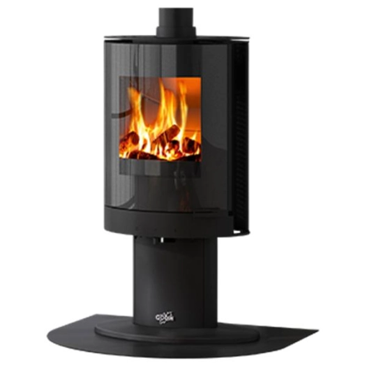 godin poêle à bois 411233noirmat * - godin