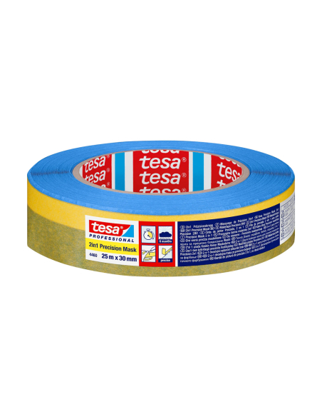 adhésif de masquage 2en1 de précision 30 mm x 25 m adhésif de masquage 2en1 de précision 30 mm x 25 m - tesa