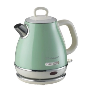 bouilloire ã©lectr. 1 l - 1630 w - arrãªt auto - base 360â° - corps mã©tal - parois froides - vert vintage - arb - ariete