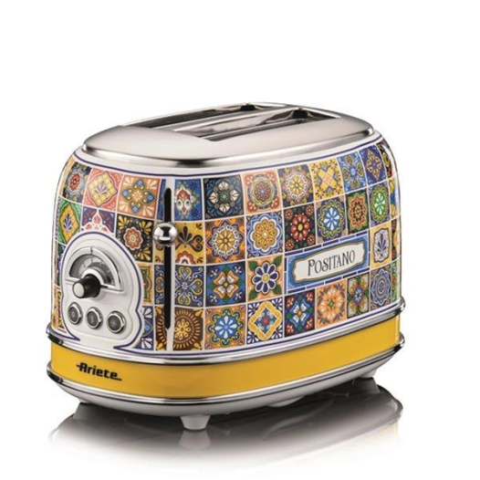 grille-pain 2 fentes - 810 w - 6 niv. brunissage - chauff. + dã©cong. - tiroir miettes - ã©jection auto - dã©cor positano - arb