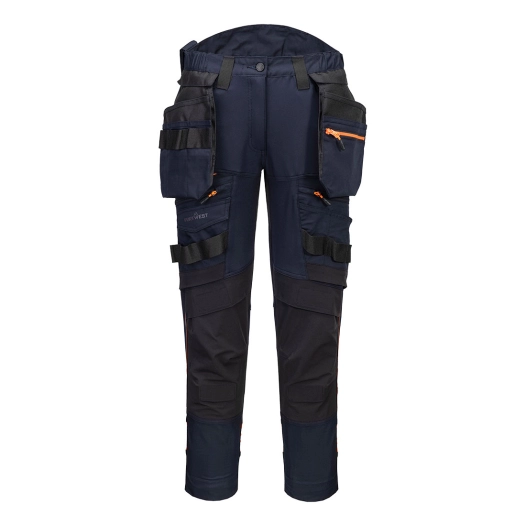 dx4 pantalon à poche de holster détachable pour femmes - taille 36 - marine - portwest