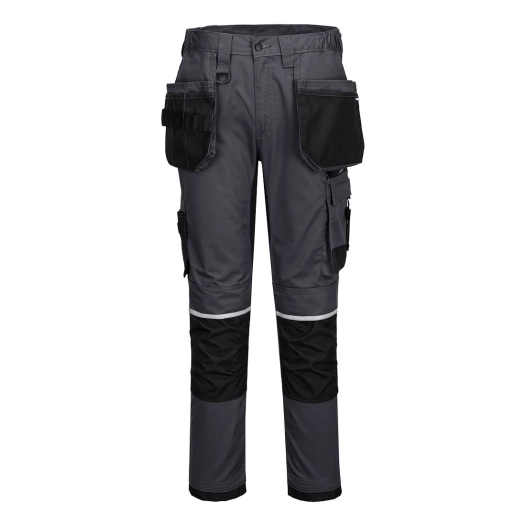 pantalon stretch wx2 holster - taille 34 - gris métal short - portwest