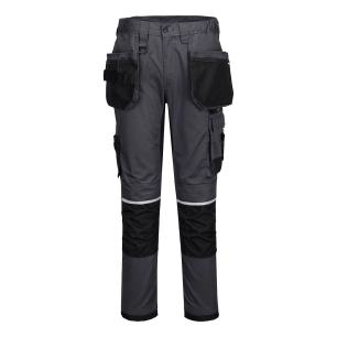 pantalon stretch wx2 holster - taille 36 - gris métal short - portwest