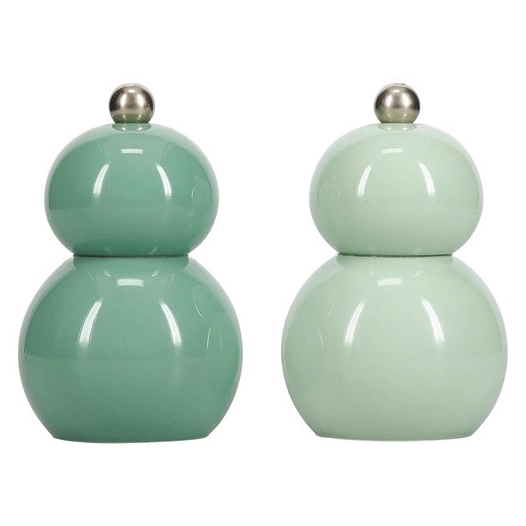 moulin ã  poivre ou/sel h12cm vert betty - set/2 - fine dining living