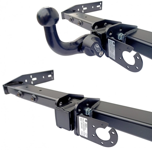 attelage camping-car avec boule démontable col de cygne - antarion