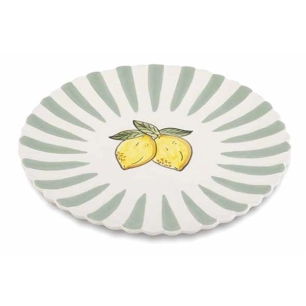 fruity citron assiette plate d28xh2.9cm - billiet ld