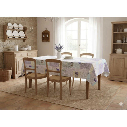 toile cirée déco access deco lavandine rl de 140cmx20m - access deco