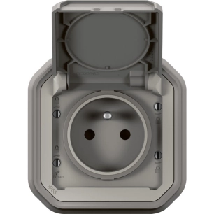 2p+t f/b gris encastre