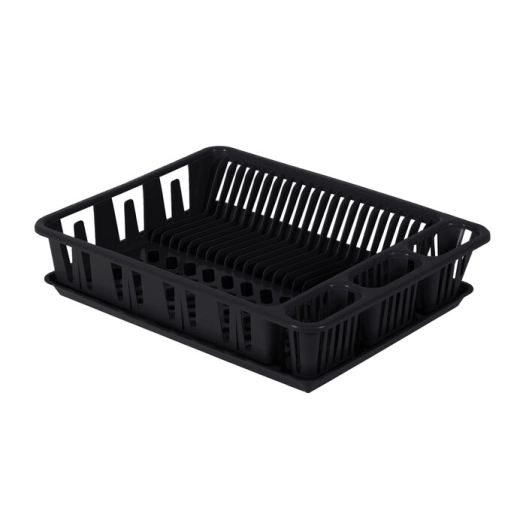 Égouttoir Vaisselle Noir Eda Design compact avec plateau intégré - Eda