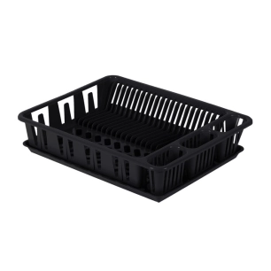 Égouttoir Vaisselle Noir Eda Design compact avec plateau intégré - Eda