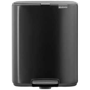 bo pedale poubelle 12l matt black - brabantia international bv
