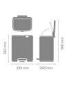 bo pedale poubelle 12l matt steel - brabantia international bv