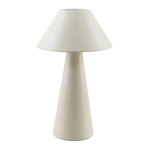 lampe de table e27 type champignon, couleur blanc cassé, ø200 x 325 mm