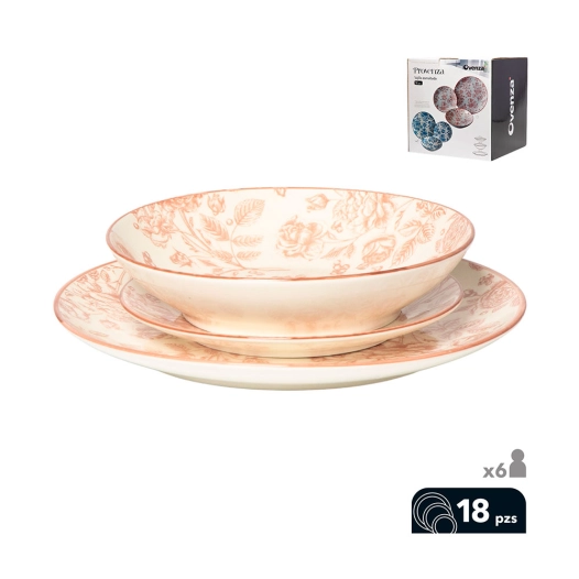 service de table 18 pièces, modèle provenza beige