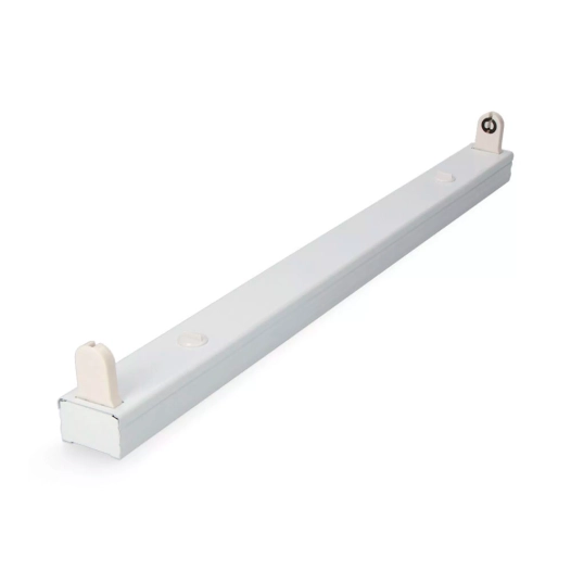 réglette t8 spéciale pour tube led de 150 cm, blanche, 1540 x 34 x 16 mm