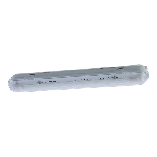 réglette étanche pour 1 tube led 60 cm, blanche, ip65, 660 x 85 x 94 mm