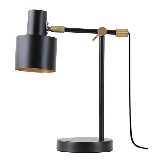 lampe de table serantes, 1xe27, couleur noire, 300 x 140 x 351 mm