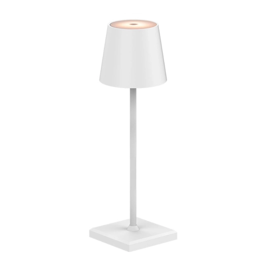lampe de table led, couleur à intensité variable, 260 lm, 3,3 w, rechargeable par usb, blanche