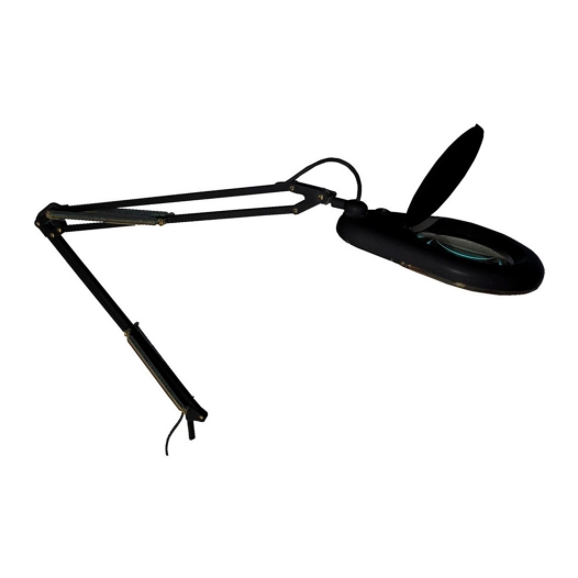 lampe de bureau led à loupe 3x, 9 w 685 lm 6500 k, noir, 350 x 950 mm