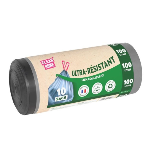 sacs poubelle clean home liens coulissants sacs poubelle clean home liens coulissants - publi embal