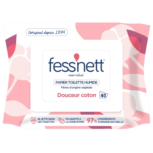 papier toilette humide fleur de coton 40 lingettes papier toilette humide fleur de coton 40 lingettes - fess'nett