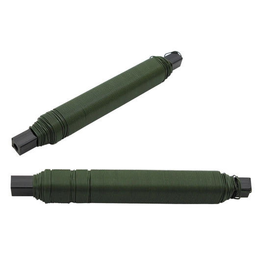 fil de fer métallique plastifié vert ø0,7 mm x 40 m, blister de 2 unités