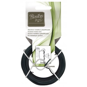 fil métallique recouvert de plastique vert, ø2 mm x 15 m