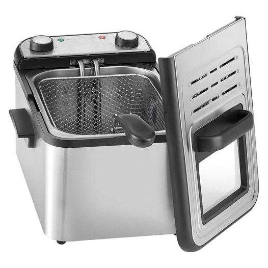 friteuse inox simple cuve 4l inox 3000w - kitchenchef