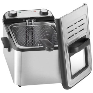 friteuse inox simple cuve 4l inox 3000w - kitchenchef