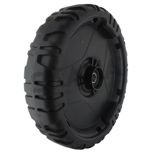 ensemble roue plastique arrière diamètre 240 mm pour tondeuse. origine stiga.