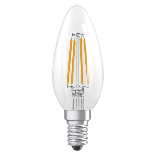 led flamme clair filament e14 3.4w 470lm chaud - ledvance gp