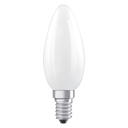led flamme verre depoli e14 3.4w 470lm chaud - ledvance gp