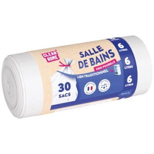 sac poubelle blanc hygiene et beautã© 6 l x 30 - sphere distribution