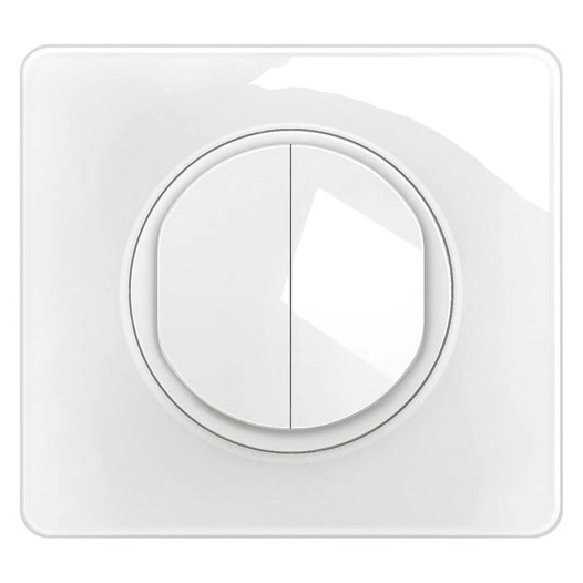 cã©liane double interrupteur ou va et vient 10a complet blan - legrand