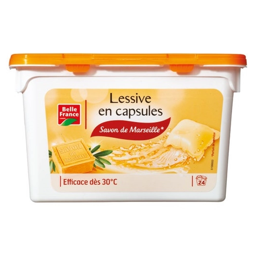 lessive en capsules bf parfum savon marseille x24 caps - diapar distribution alimentaire parisienne