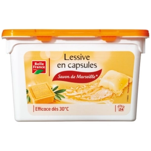 lessive en capsules bf parfum savon marseille x24 caps - diapar distribution alimentaire parisienne