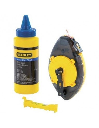 Powerwinder Kit Strip Lignes 30m + Poudre + Niveau De Corde 0-47-465 Stanley